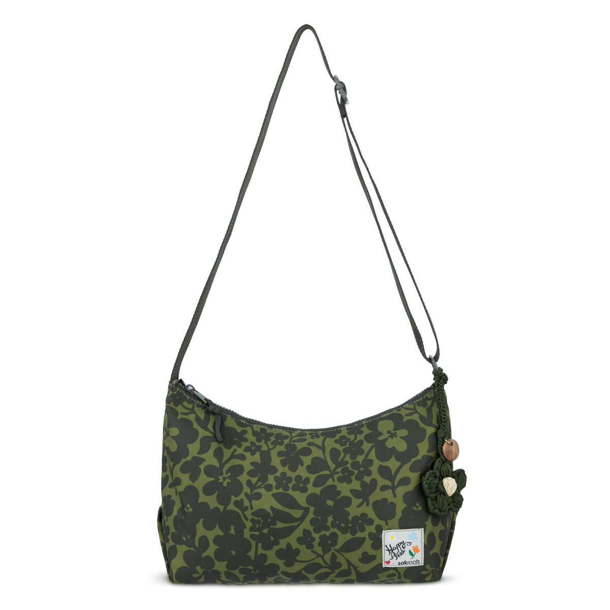 Sakroots Banyan Hobo - EcoTwill - Olive Shadow Floral