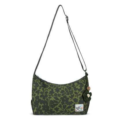 Sakroots Banyan Hobo - EcoTwill - Olive Shadow Floral