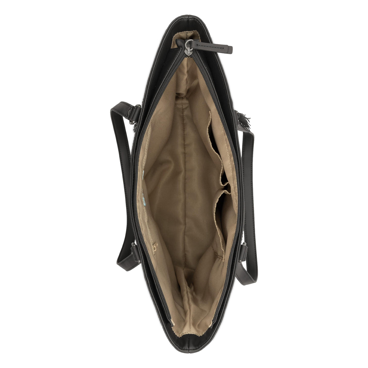Sakroots Banyan Shoulder Tote - EcoTwill - Black Floral Embossed