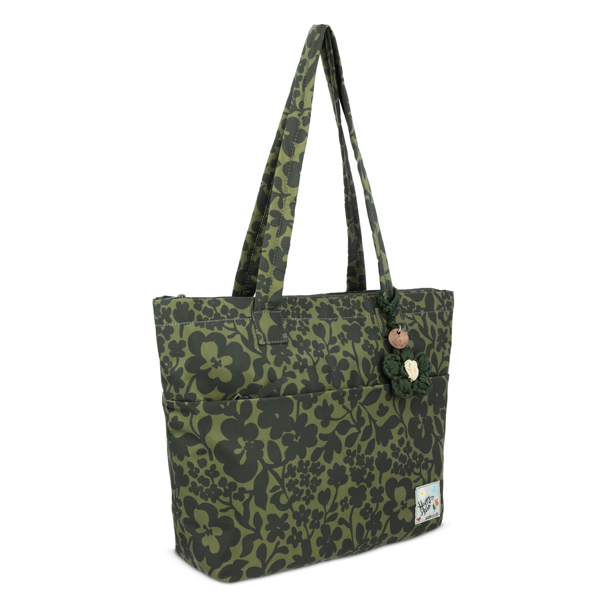 Sakroots Banyan Shoulder Tote - EcoTwill - Olive Shadow Floral