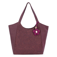 EcoTwill - Black Cherry Flower Blossom Quilted
