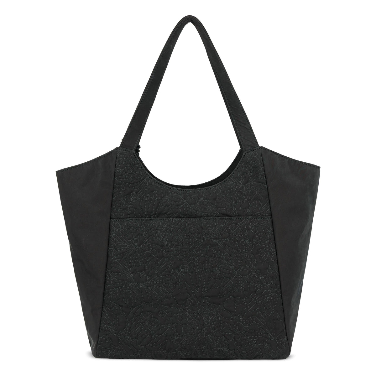 Sakroots Roma Large Tote - EcoTwill - Black Flower Blossom Quilted