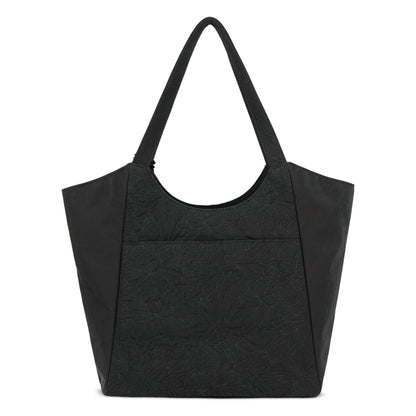 Sakroots Roma Large Tote - EcoTwill - Black Flower Blossom Quilted