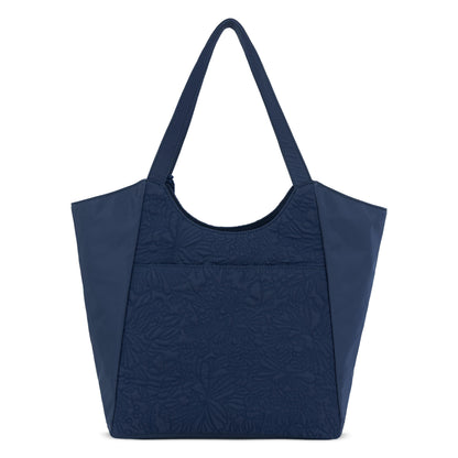 Sakroots Roma Large Tote - EcoTwill - Navy Flower Blossom Quilted