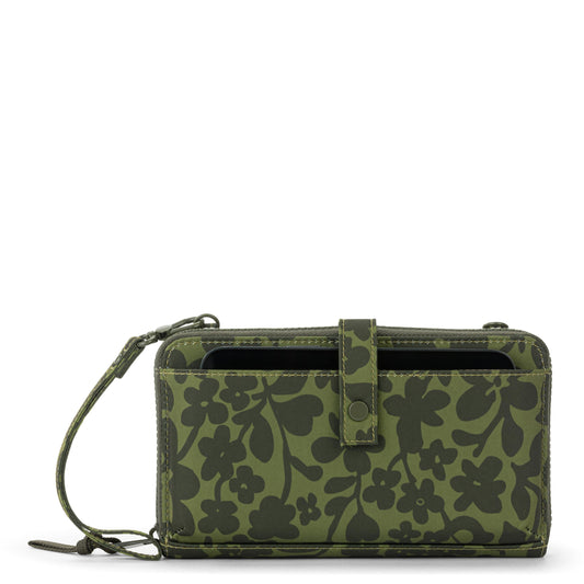 Sakroots Smartphone Wallet - EcoTwill - Olive Shadow Floral
