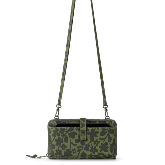 Sakroots Smartphone Wallet - EcoTwill - Olive Shadow Floral