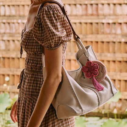 The Sak Los Feliz Medium Tote - Leather - Stone