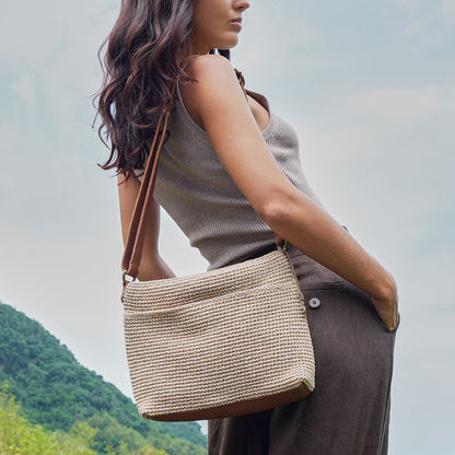 The Sak Melrose Crossbody - Hand Crochet - Bamboo Static